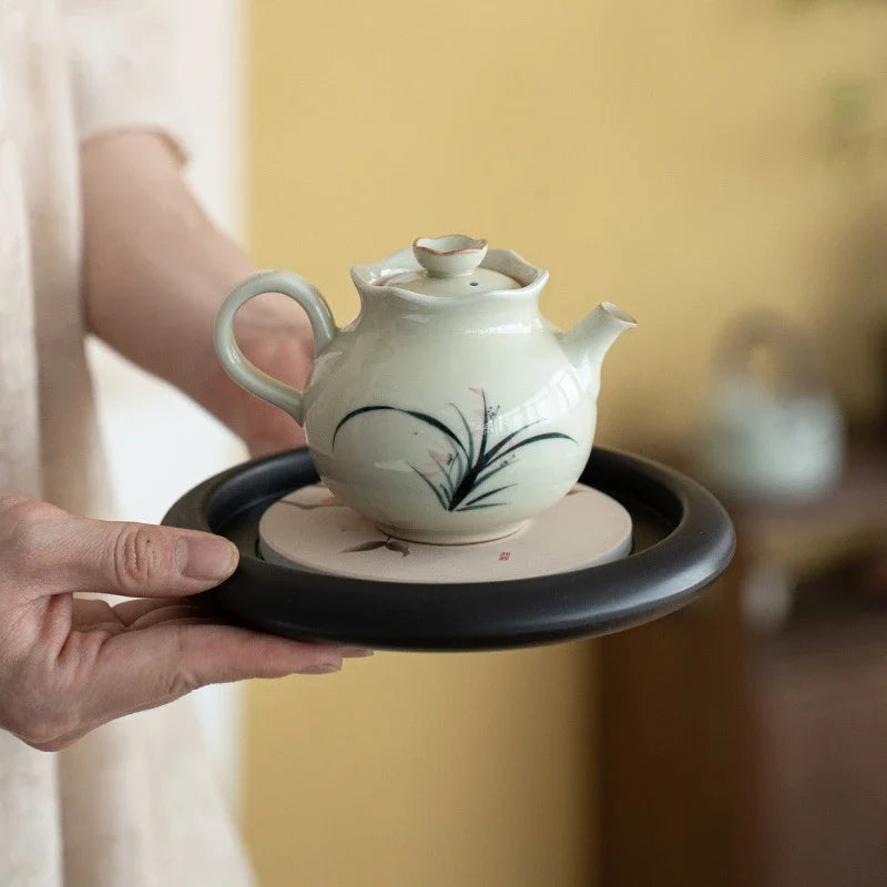 Water Absorption Melamine Pot Bearing Holder Luxury Water Storage Teaware Support Dry Brew Table Tea Tray Tea Items Ornaments