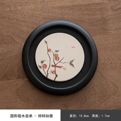 Water Absorption Melamine Pot Bearing Holder Luxury Water Storage Teaware Support Dry Brew Table Tea Tray Tea Items Ornaments