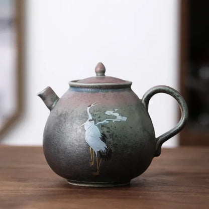 Water Pot Jingdezhen Handmade Retro Chinese Tea Coarse Pottery Kiln Kung Fu Tea Dan Hu Tea Pot Traditional Chinese