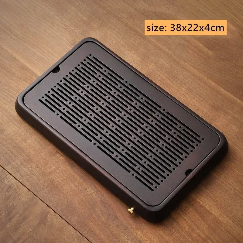 Water Storage Type Bamboo Tea Tray Household Drainage Type Tea Table Light Luxury Chinese Teapot Tray Tradition Tea Accessories