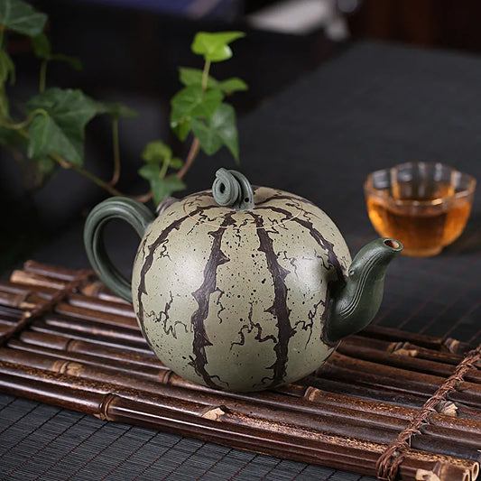 Watermelon Purple Clay Teapot Raw Ore Purple Clay Moon Red Handmade Teapot Tea Set One Piece Dropshipping Goods Manufacturer