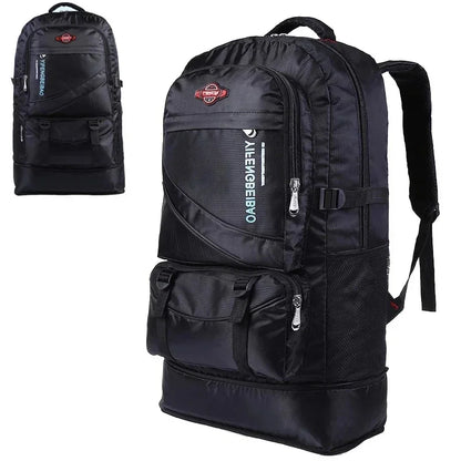 Waterproof 60L men's nylon travel sports bag Outdoor Mountaineering Hiking Climbing Camping backpack for male