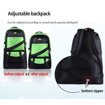 Waterproof 60L men's nylon travel sports bag Outdoor Mountaineering Hiking Climbing Camping backpack for male