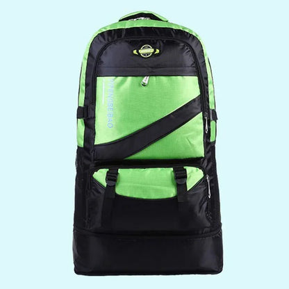 Waterproof 60L men's nylon travel sports bag Outdoor Mountaineering Hiking Climbing Camping backpack for male