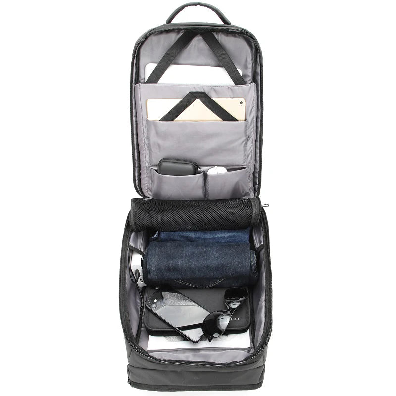Waterproof Business Laptop Backpack Men 15.6 Inch Large Airplane Travel Backpack Fashion School Bag USB Charging Male Mochila