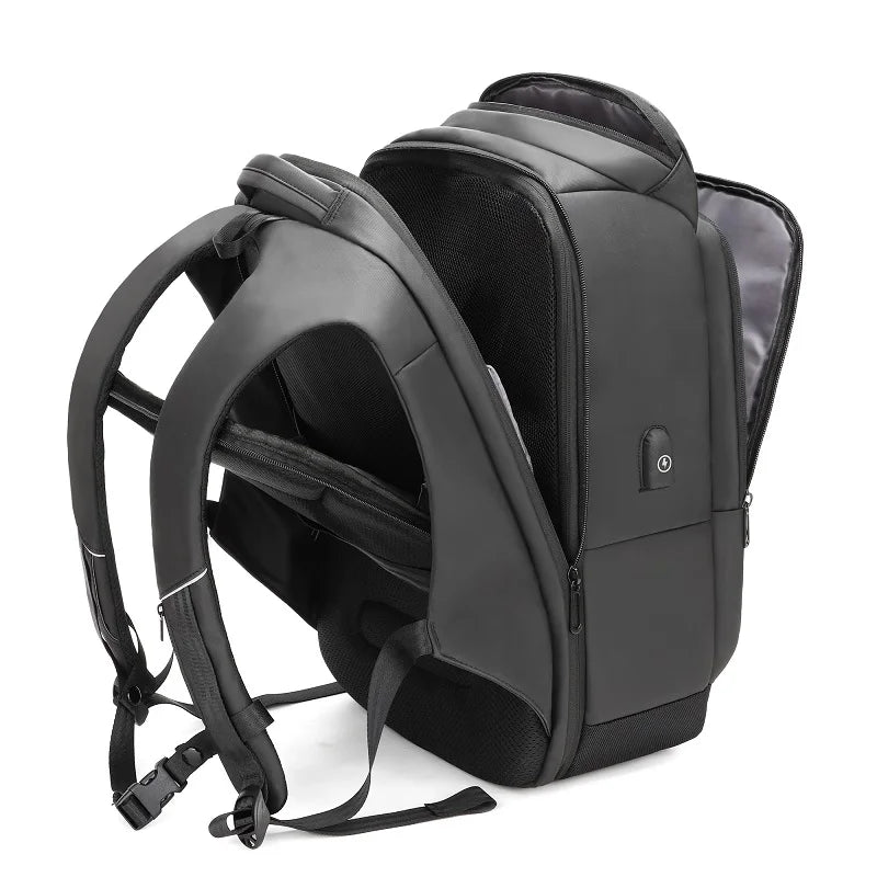 Waterproof Business Laptop Backpack Men 15.6 Inch Large Airplane Travel Backpack Fashion School Bag USB Charging Male Mochila