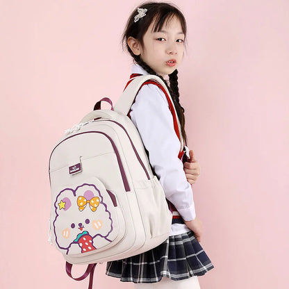 Waterproof Cartoon Large Capacity Schoolbag Bookbags for Teenage Girls Students Outdoor Travel Backpack Harajuku Style Bag
