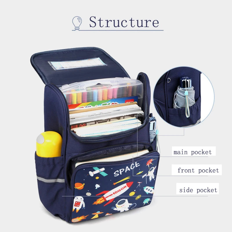 Waterproof Children School Bags cute anime Backpack Kids Space School Bags for teenage girls boy Schoolbag Mochila Infantil