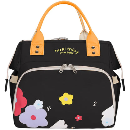 Waterproof Diaper Bag Backpack - Baby Essentials Travel Tote - Multi Function with Changing Pad Stroller Straps Pacifier Case