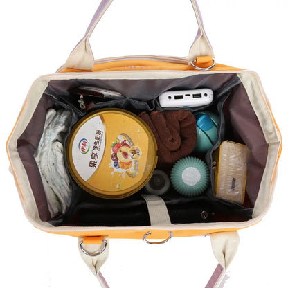 Waterproof Diaper Bag Backpack - Baby Essentials Travel Tote - Multi Function with Changing Pad Stroller Straps Pacifier Case