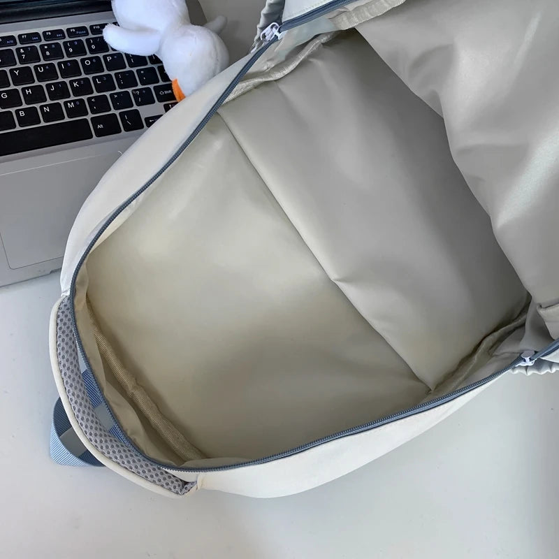 Waterproof Female Gray Cute College Backpack Girl Travel Book Backpack Nylon Fashion Ladies Leisure Bag Women Laptop School Bags
