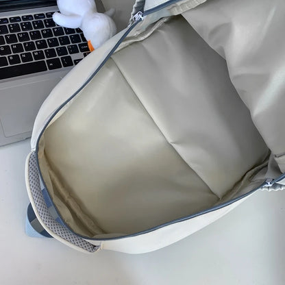 Waterproof Female Gray Cute College Backpack Girl Travel Book Backpack Nylon Fashion Ladies Leisure Bag Women Laptop School Bags