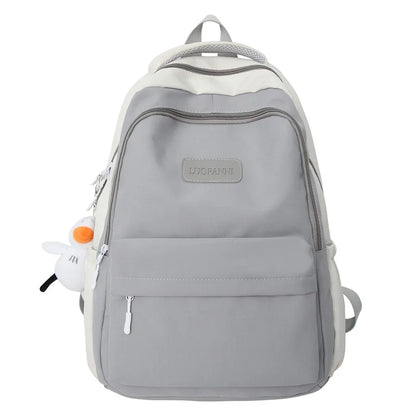 Waterproof Female Gray Cute College Backpack Girl Travel Book Backpack Nylon Fashion Ladies Leisure Bag Women Laptop School Bags