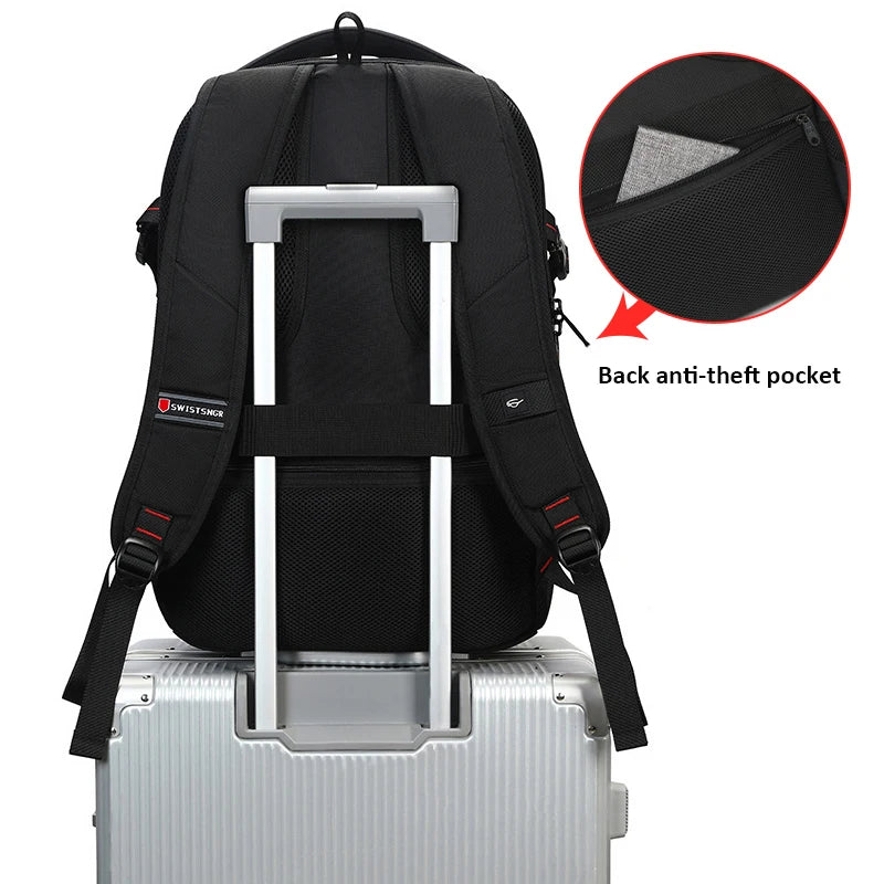 Waterproof Laptop Backpack Men 17 Inch USB Charging School Bag Boy for Children Large Airplane Travel Backpack Male Mochila 2023