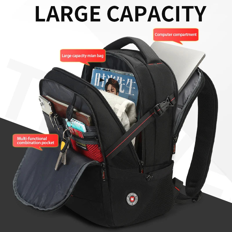 Waterproof Laptop Backpack Men 17 Inch USB Charging School Bag Boy for Children Large Airplane Travel Backpack Male Mochila 2023