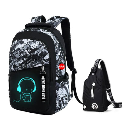 Waterproof Luminous Kids Backpack Children School Bags for Boys Orthopedic School Backpack Primary Schoolbag Book Bag Mochila