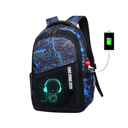 Waterproof Luminous Kids Backpack Children School Bags for Boys Orthopedic School Backpack Primary Schoolbag Book Bag Mochila