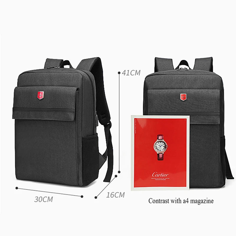 Waterproof Men Backpack USB Charging 15.6 inch Laptop Backpacks Large Capacity School Backpack Male Mochila Oxford Bag Rucksack