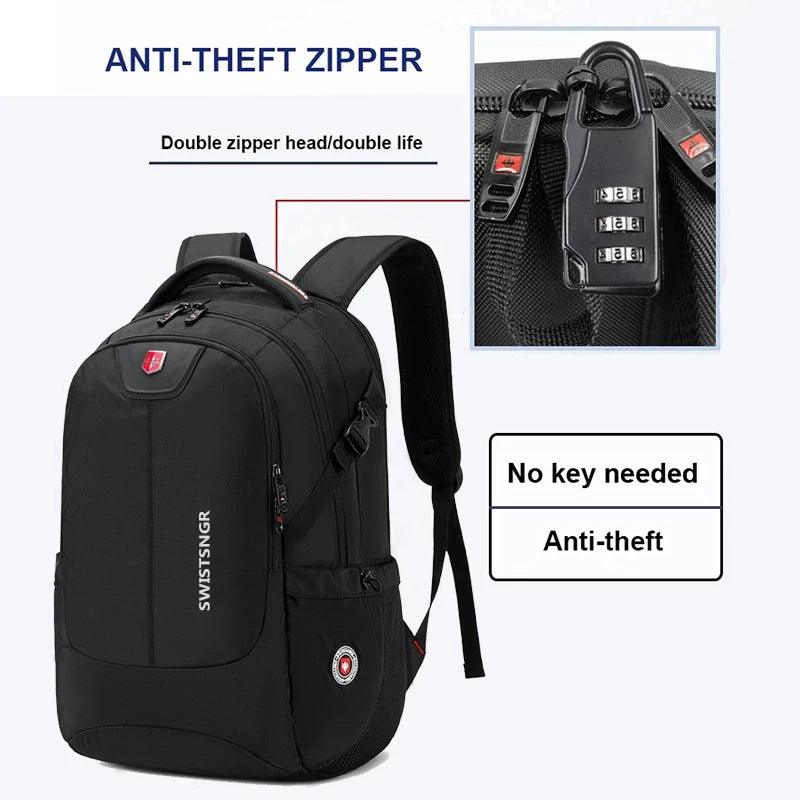 Waterproof Men Backpack USB Charging 17 Inch Laptop Backpacks School Bags Anti-theft Business Travel Bag Backpack Male Mochila