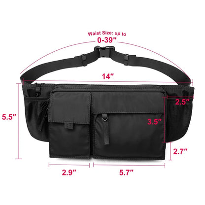 Waterproof Men Crossbody Bag Casual 7.9inch Multi-Layer Shoulder Bags Hip Hop Chest Bag Zipper Phone Tactical Waist Bag