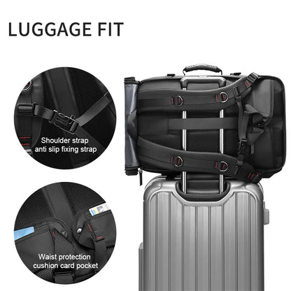 Waterproof Men Travel Backpack 60L Outdoors Mountaineering Bag Laptop Backpacks Business Backpack with Separate Shoe Bag Mochila