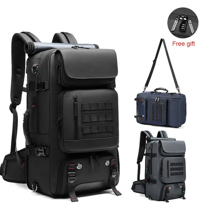 Waterproof Men Travel Backpack 60L Outdoors Mountaineering Bag Laptop Backpacks Business Backpack with Separate Shoe Bag Mochila