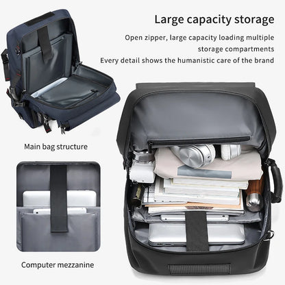 Waterproof Men Travel Backpack 60L Outdoors Mountaineering Bag Laptop Backpacks Business Backpack with Separate Shoe Bag Mochila