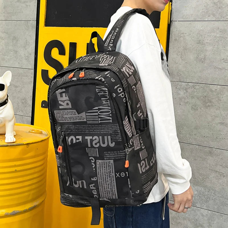 Waterproof Men's Backpack set School Bags teenager boys Schoolbag laptop Book Bags Middle School travel Student School backpack