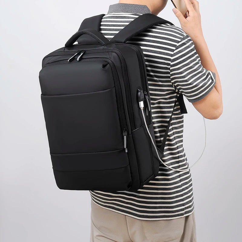 Waterproof Men's Backpacks Business 15.6 inch Laptop Backpack Fashion Mochila Luxury School Backpacks USB Charging Travel Bag