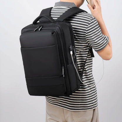 Waterproof Men's Backpacks Business 15.6 inch Laptop Backpack Fashion Mochila Luxury School Backpacks USB Charging Travel Bag