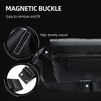 Waterproof Men's Crossbody Personalized 10.5 inch iPad Chest Bag Teenager Sport Riding Shoulder Bag Leisure Portable Sling Bag