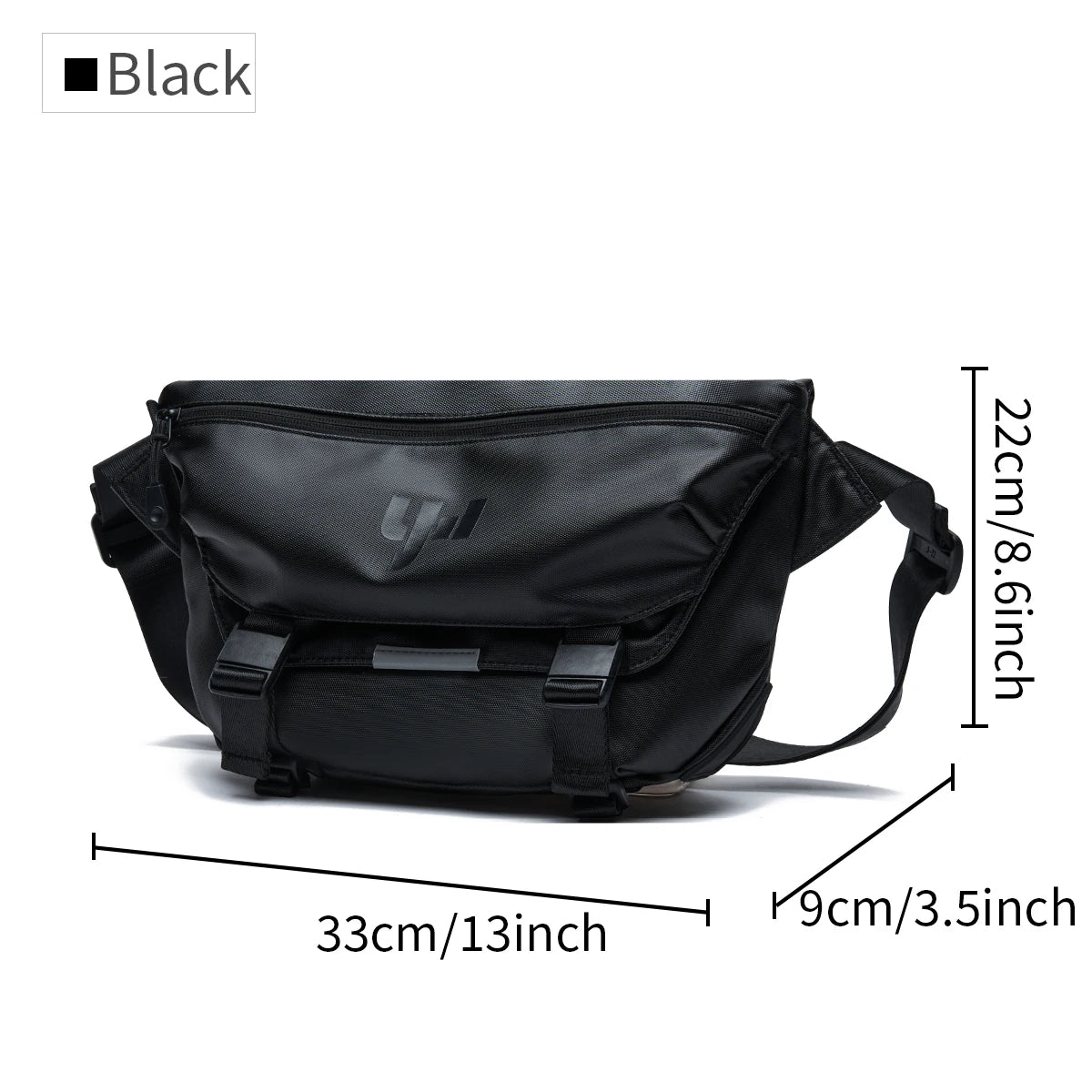 Waterproof Men's Crossbody Personalized 10.5 inch iPad Chest Bag Teenager Sport Riding Shoulder Bag Leisure Portable Sling Bag
