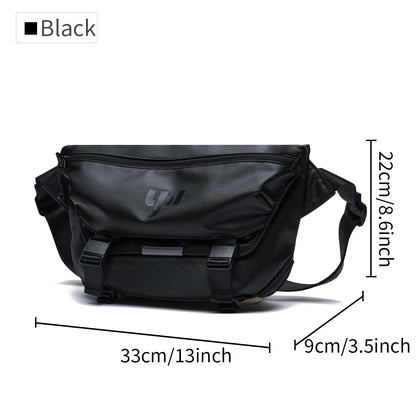 Waterproof Men's Crossbody Personalized 10.5 inch iPad Chest Bag Teenager Sport Riding Shoulder Bag Leisure Portable Sling Bag
