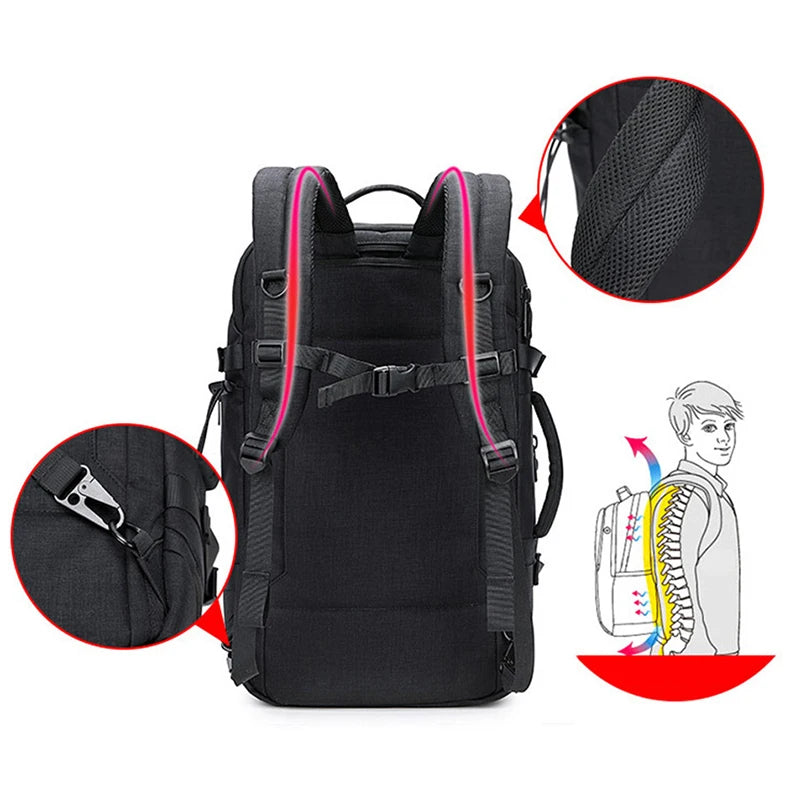Waterproof Multifunction Backpack Men 15.6inch Laptop Backpacks For Teenager Fashion Male Large Capacity Travel Backpack mochila