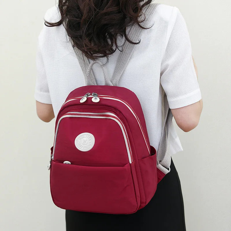 Waterproof Nylon Backpack 2024 New Trend Women Backpack Fashion Shoulder Bag Small Teen Girl School Bag Mochilas Female