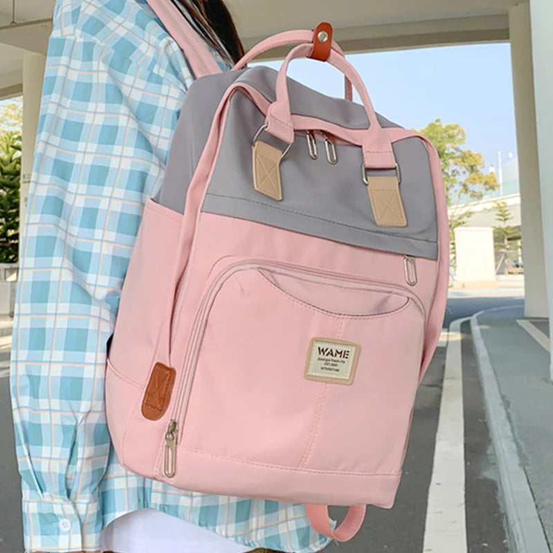 Waterproof Nylon Backpack for Women Multi Pocket Man Boys Travel Backpacks Female School Bag for Teenage Girls