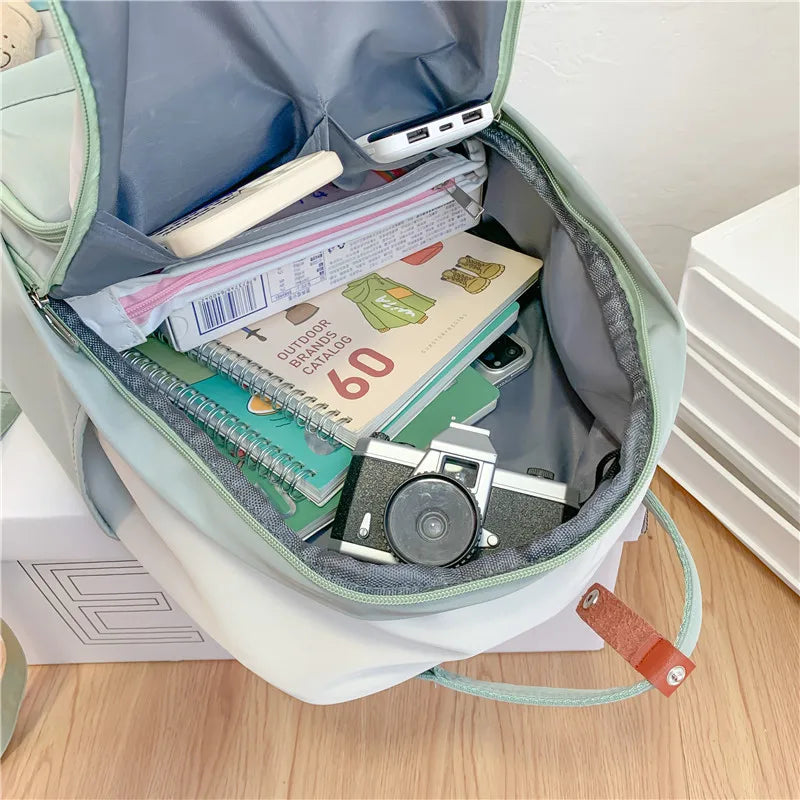 Waterproof Nylon Backpack for Women Multi Pocket Man Boys Travel Backpacks Female School Bag for Teenage Girls