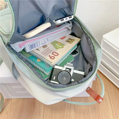 Waterproof Nylon Backpack for Women Multi Pocket Man Boys Travel Backpacks Female School Bag for Teenage Girls