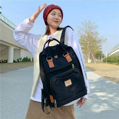 Waterproof Nylon Backpack for Women Multi Pocket Man Boys Travel Backpacks Female School Bag for Teenage Girls