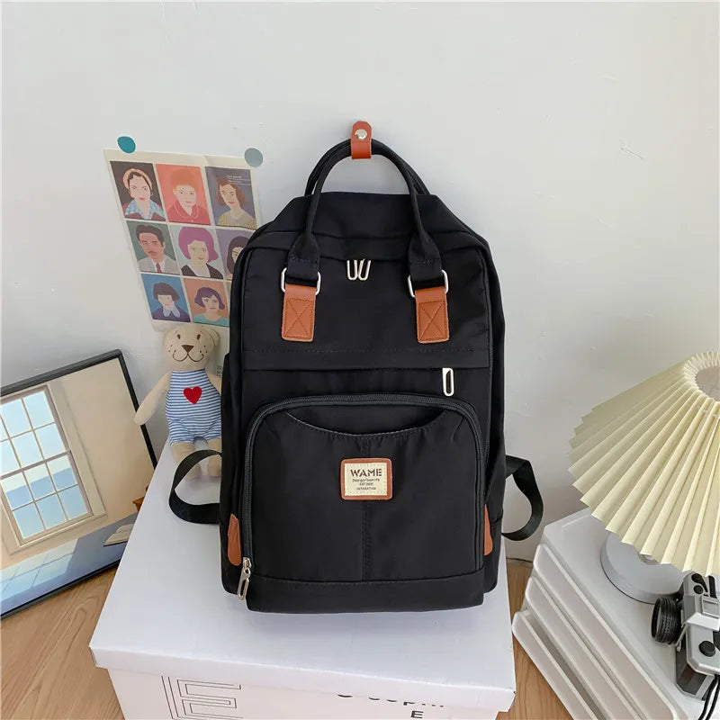 Waterproof Nylon Backpack for Women Multi Pocket Man Boys Travel Backpacks Female School Bag for Teenage Girls