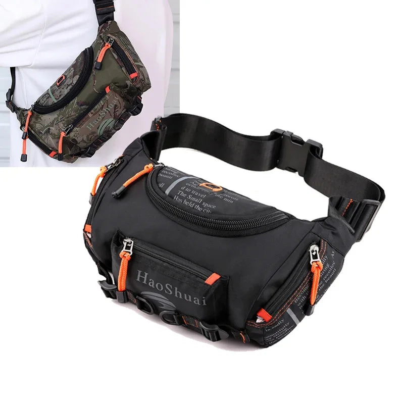 Waterproof Nylon Fanny Bum Hip Sling Chest Bag for Men Travel Military Male Cross body Messenger Belt Waist Pack Bags New