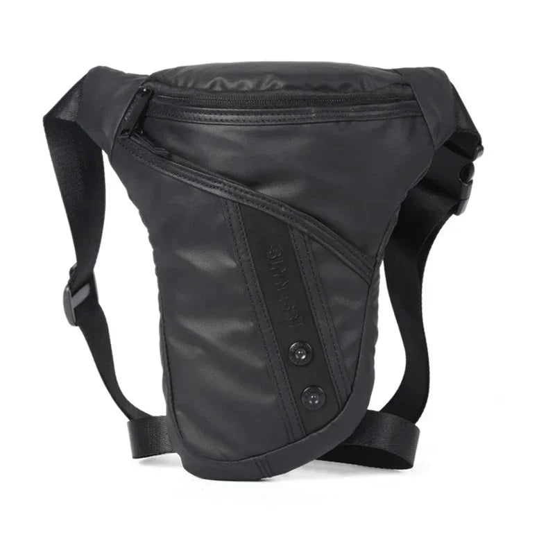 Waterproof Nylon Fanny Pack Men Drop Motorcycle Riding Bag Thigh Shoulder Multi-purpose Black Male Hip Bum Belt Waist Leg Bags