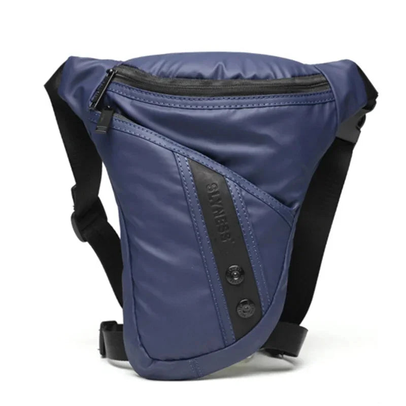Waterproof Nylon Fanny Pack Men Drop Motorcycle Riding Bag Thigh Shoulder Multi-purpose Black Male Hip Bum Belt Waist Leg Bags