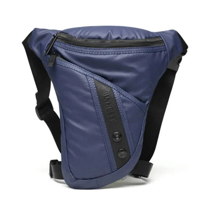 Waterproof Nylon Fanny Pack Men Drop Motorcycle Riding Bag Thigh Shoulder Multi-purpose Black Male Hip Bum Belt Waist Leg Bags