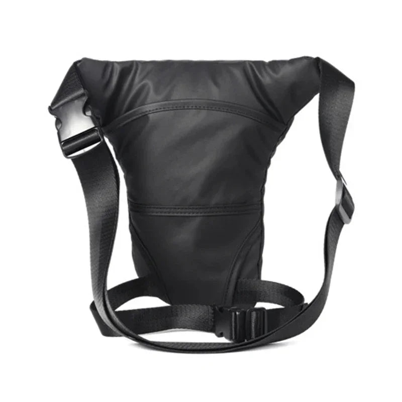 Waterproof Nylon Fanny Pack Men Drop Motorcycle Riding Bag Thigh Shoulder Multi-purpose Black Male Hip Bum Belt Waist Leg Bags