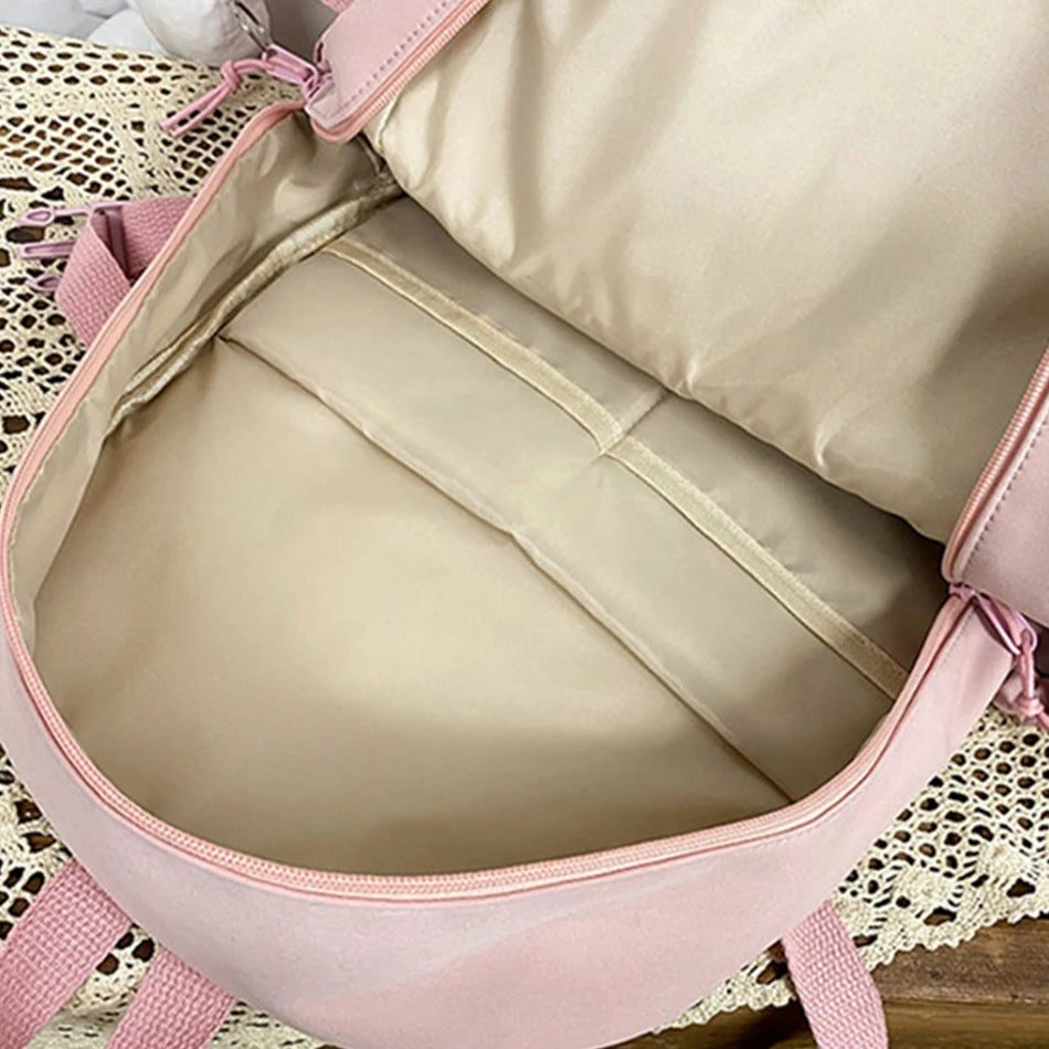 Waterproof Nylon Female Schoolbag College Lady Laptop Backpacks Kawaii Girl Travel Book Bags Cute Women Large Capacity Backpack