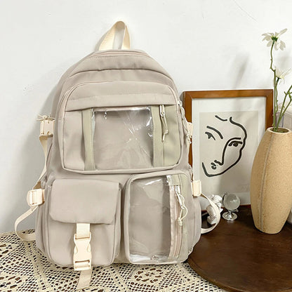 Waterproof Nylon Female Schoolbag College Lady Laptop Backpacks Kawaii Girl Travel Book Bags Cute Women Large Capacity Backpack