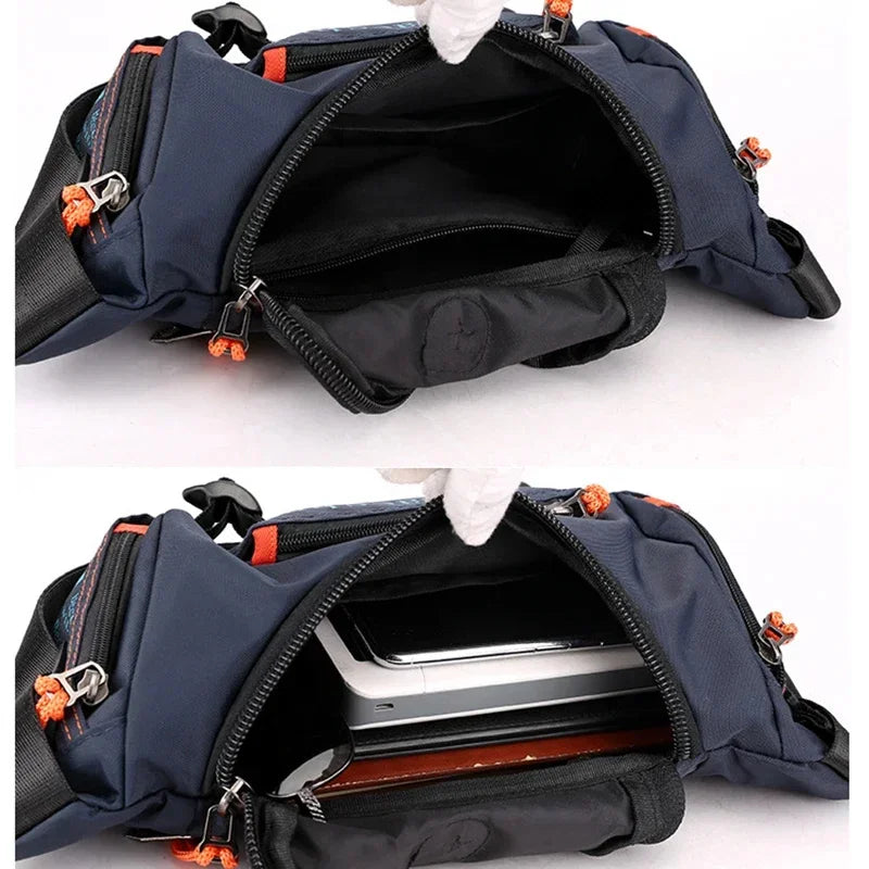 Waterproof Nylon Men Waist Pack Bum Sling Chest Bag Multi-purpose Travel Military Male Shoulder Messenger Hip Belt Fanny Bags