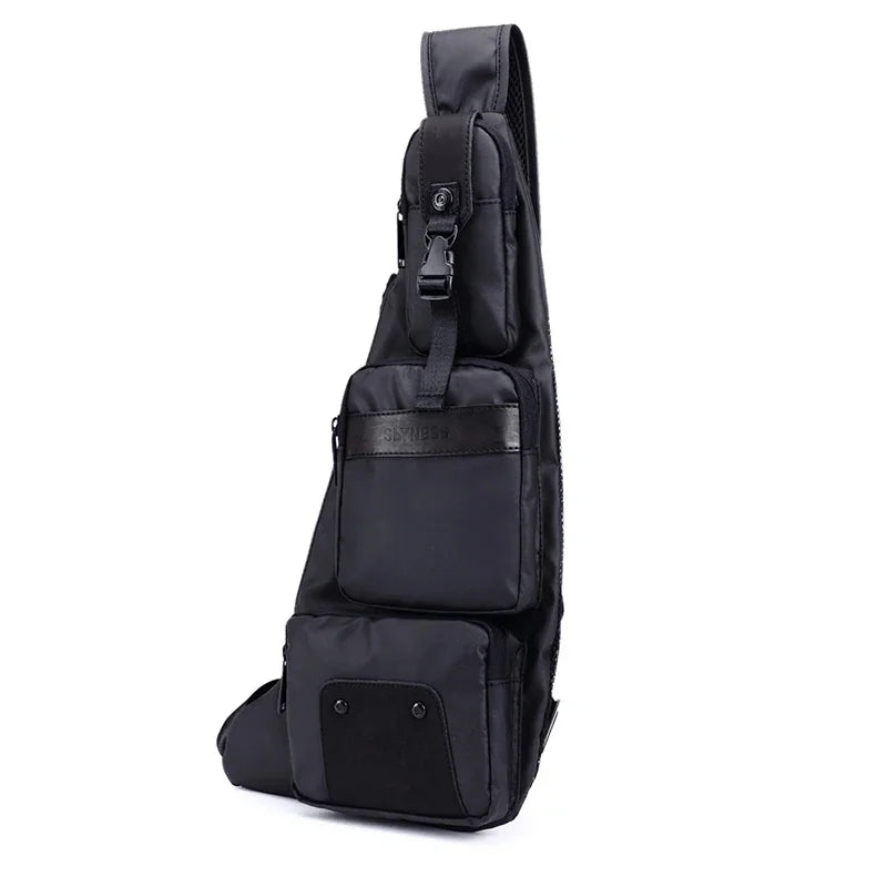 Waterproof Nylon Messenger Chest Back Pack Bags Knapsack for Men Half Moon Fashion Military Male Sling Cross Body Bag Rucksack