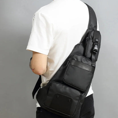Waterproof Nylon Messenger Chest Back Pack Bags Knapsack for Men Half Moon Fashion Military Male Sling Cross Body Bag Rucksack